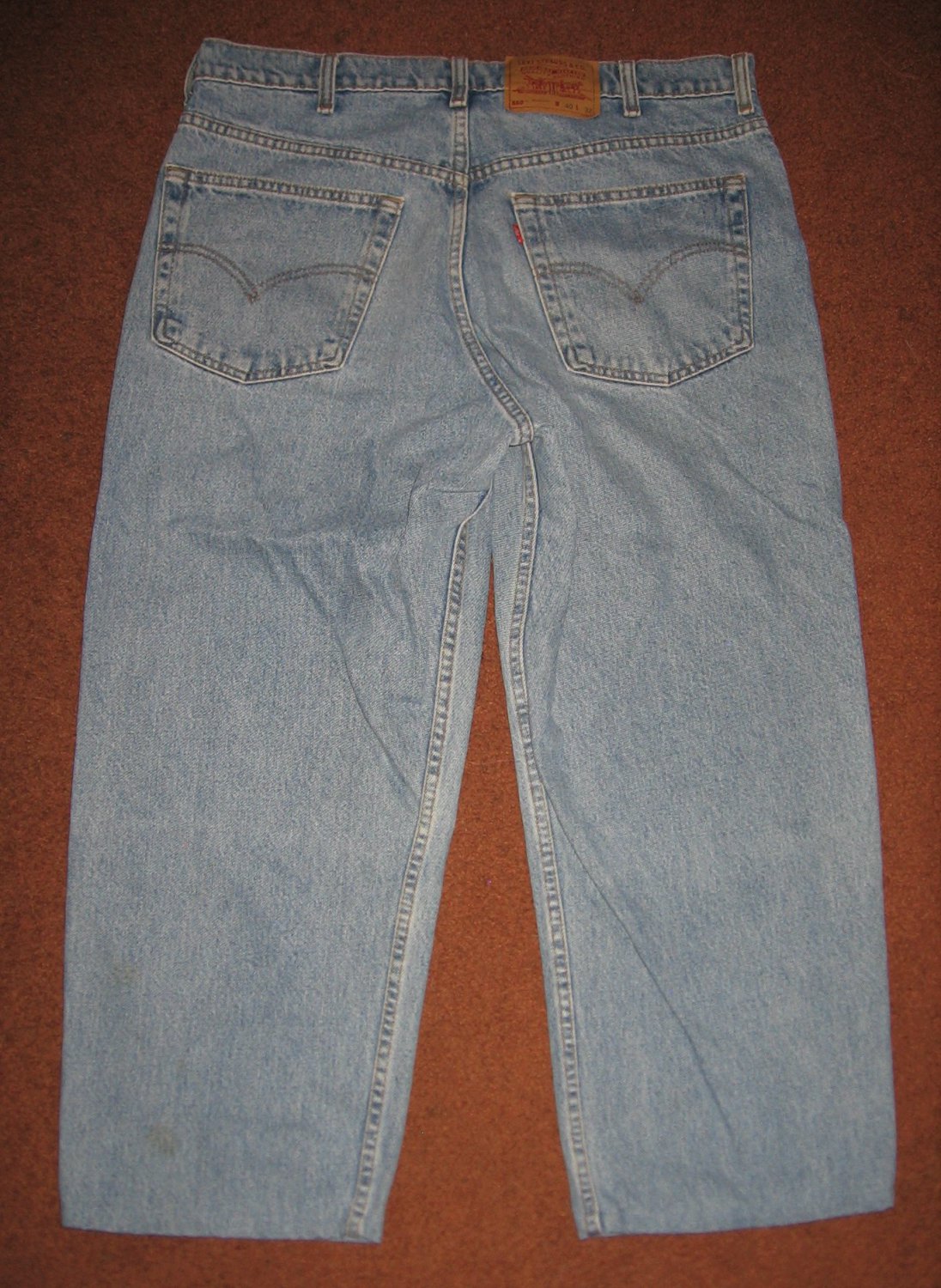 relaxed fit blue jeans