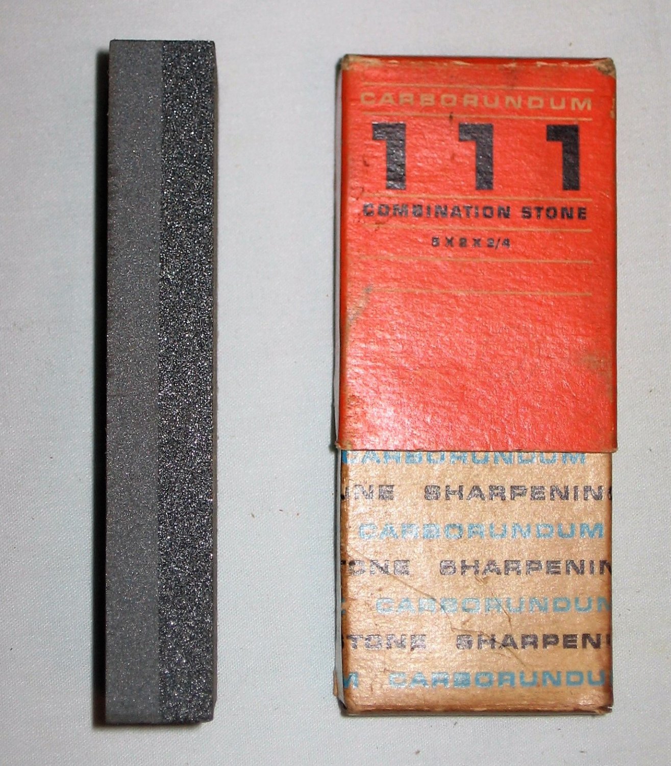Vintage Carborundum 111 Combination Sharpening Stone 5x2x3/4 Niagara Falls NEW