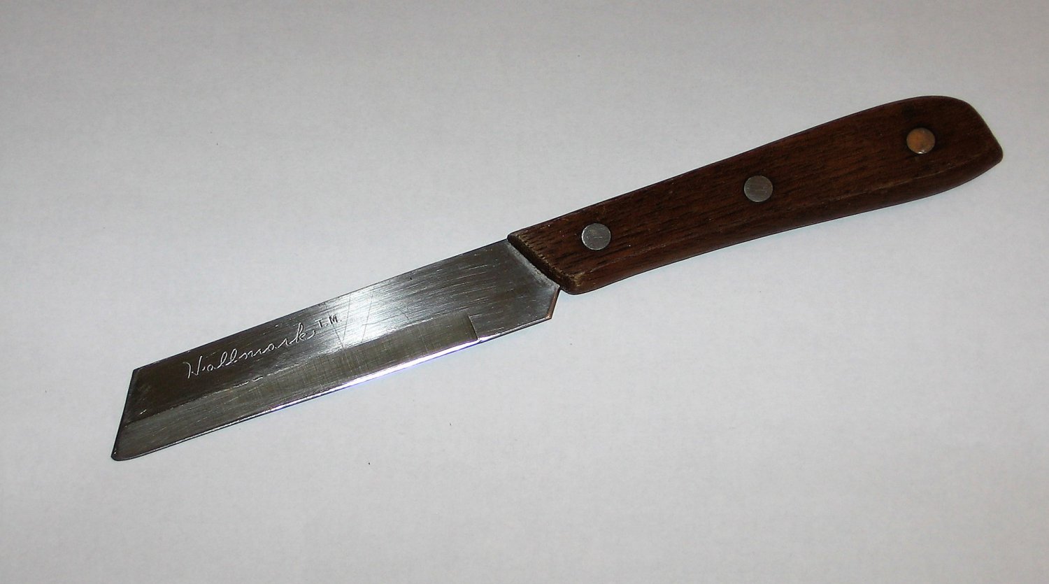 Vintage Hallmark Knife Stainless Steel Blade Made in Japan Wood Handle