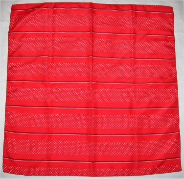 Vintage Scarf Red with Tiny White Polka Dots 21 x 21 Square Womens Scarves