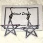 Handcrafted Sterling Silver Drop / Dangle STAR Earrings with Hooks NEW