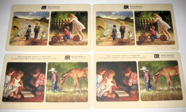 Boys Ranch Cal Farley Jim Daly Coaster Set of 8 Uncut Cardboard Cutouts NEW