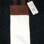 34th & Pine Wine Bottle Gift Bag Christmas Tree Reusable Leather Cotton Tote NEW