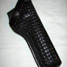 Vintage Bianchi Gun Holster Python S&W K 410 Black Basket Weave Design