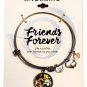 Love this Life FRIENDS FOREVER Bangle Bracelet Heart Charms Fashion Jewelry BRAND NEW