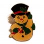 Vintage Swibco Enamel SNOWMAN Pin Brooch Lapel Christmas Holiday Jewelry