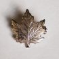Vintage Silver Tone Maple Leaf Pin Brooch Lapel Textured Design Fashion Jewelry