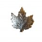 Vintage Silver Tone Maple Leaf Pin Brooch Lapel Textured Design Fashion Jewelry