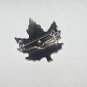 Vintage Silver Tone Maple Leaf Pin Brooch Lapel Textured Design Fashion Jewelry