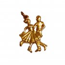 Vintage Ballroom Dancers CHARM / PENDANT Gold Tone Fashion Jewelry Vintage Ballroom Dancers CHARM / PENDANT Gold Tone Fashion Jewelry