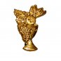 Vintage Communion Eucharist Pin Chalice Grapes Wheat Host Gold Tone Religious