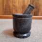 Mortar and pestle set-3"Black Marble available in three Sizes