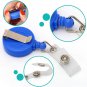 Retractable Badge Holder ID Badge Reel Clip On Card Holders (Pack of 10) (Blue)
