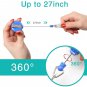Retractable Badge Holder ID Badge Reel Clip On Card Holders (Pack of 10) (Blue)