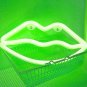 Green Lips LED Neon Sign, Green Lips Wall Light
