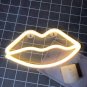 White Lips LED Neon Sign, Lips Neon Wall Light