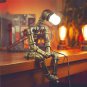 Industrial Pipe Robot Desk Lamp, White Pipe Robot Lamp