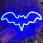 Blue Bat LED Neon Sign, Bat Neon Wall Light