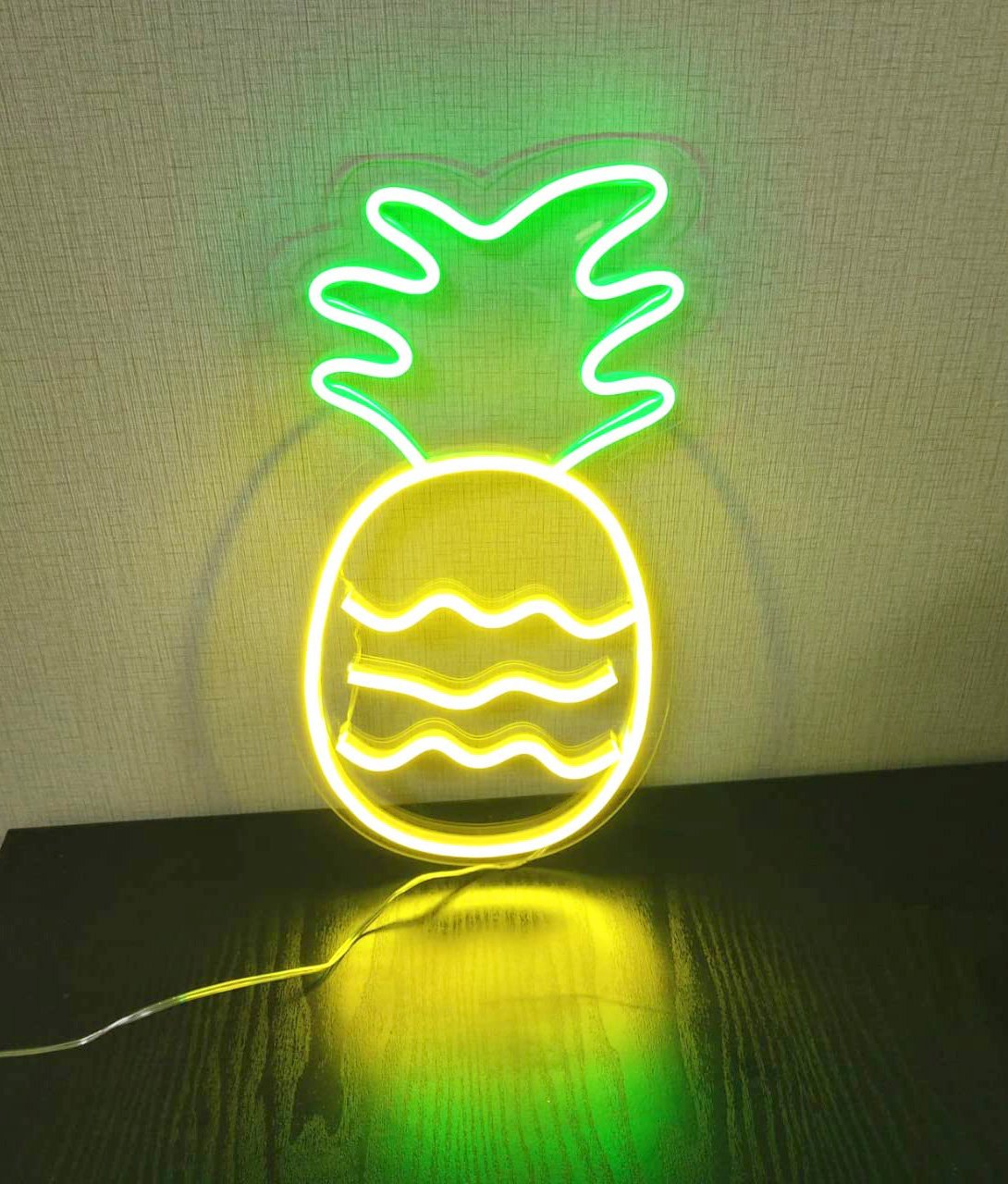 Yellow Pineapple LED Neon Sign, Pineapple Neon Wall Light