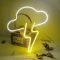 Yellow Lightning Cloud LED Neon Sign, Thundercloud Neon Wall Light