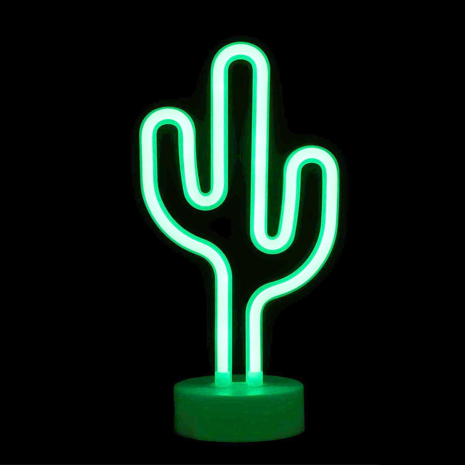 Green Cactus LED Neon Lamp, Cactus Neon Lamp, Green Desk Lamp