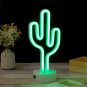 Green Cactus LED Neon Lamp, Cactus Neon Lamp, Green Desk Lamp