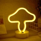 Warm White Mushroom LED Neon Lamp, Mushroom Neon Lamp, White Desk Lamp