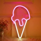 Pink and White Ice Cream LED Neon Sign, Ice Cream Neon Sign