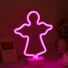 Pink Angel LED Neon Lamp, Angel Neon Lamp, Pink Desk Lamp