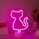 Pink Cat LED Neon Lamp, Cat Neon Lamp, Pink Desk Lamp