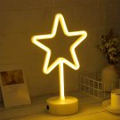 White Star LED Neon Lamp, Star Neon Lamp, Star Desk Lamp