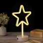 White Star LED Neon Lamp, Star Neon Lamp, Star Desk Lamp