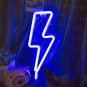 Blue Lightning Bolt LED Neon Sign, Lightning Wall Light