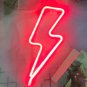 Red Lightning Bolt LED Neon Sign, Lightning Wall Light