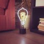 White Lightbulb LED Neon Lamp, Lightbulb Neon Lamp