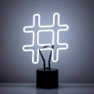 White Hashtag LED Neon Lamp, Hashtag Neon Lamp