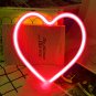 Red Heart LED Neon Sign, Heart Wall Light