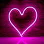 Large Pink Heart LED Neon Sign, Heart Wall Light
