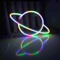 Rainbow Planet LED Neon Sign, Planet Wall Light