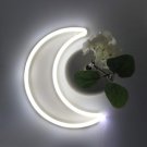 Cool White Moon LED Neon Sign, Moon Neon Wall Light
