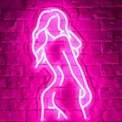 Pink Goddess LED Neon Sign, Pink Girl Neon Sign, Pink Neon Wall Light