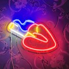 Smoking Lips LED Neon Sign, Red Lips Neon Sign, Red Neon Wall Light