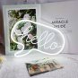 Cool White Hello LED Neon Sign, White Neon Wall Light