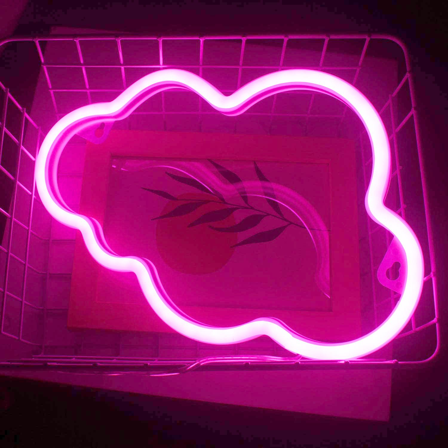 Pink Cloud LED Neon Sign, Cloud Neon Lamp, Pink Wall Light