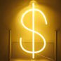 Warm White $ LED Neon Sign, White Dollar Sign Wall Light