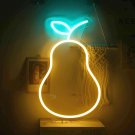 Warm White Pear LED Neon Sign, Pear LED Neon Sign, White Neon Wall Light