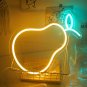 Warm White Pear LED Neon Sign, Pear LED Neon Sign, White Neon Wall Light