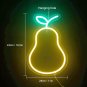 Warm White Pear LED Neon Sign, Pear LED Neon Sign, White Neon Wall Light