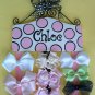 Hair Bow Holder - Chloe - Black and Pink