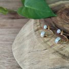 Original Lombok freshwater pearl earrings - White Pearl Gold